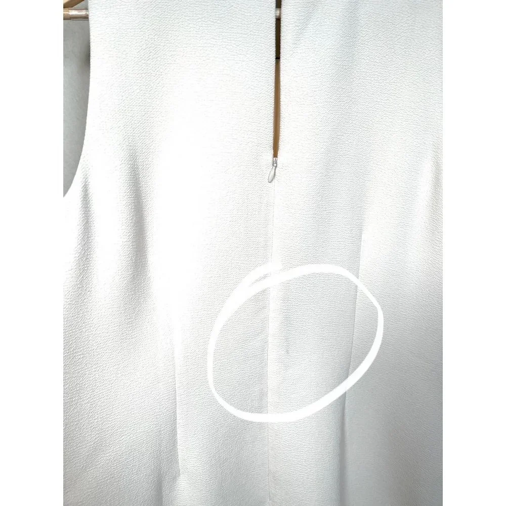 J.Crew ruffle‎ trim Sleevless Shift Event Cocktail dress cream sz 8